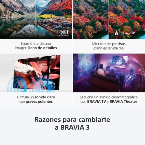 Pantalla Sony BRAVIA 3 LED 65" K-65S30 Smart 4K/Ultra HD Google TV - Imagen 5